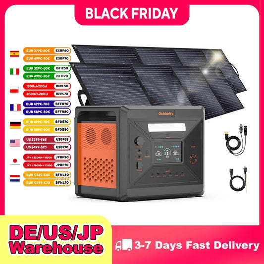 Greenery G2500 2400W MPPT Portable Solar Generator For RV