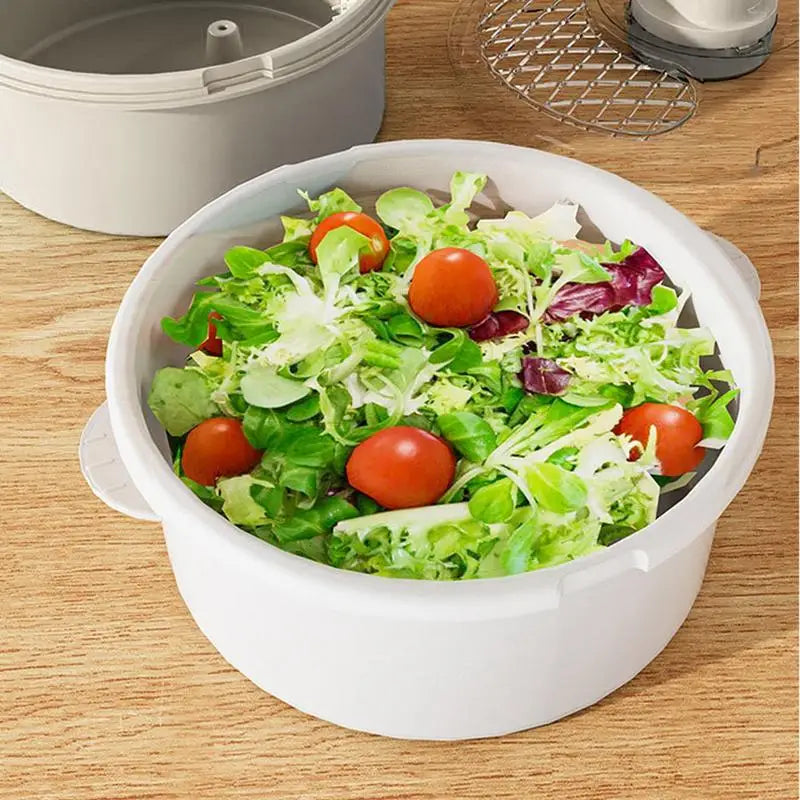 Fruit Veggie Bowl Electric Cleaning Dryer Fruit Vegetable Dry and Wet Separation Draining Salad Spinner Vegetable Washer Spinner
