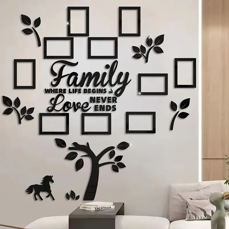 3D Acrylic Photo Wall Decor - DIY Customizable Photo Collage Kit for Home Wedding Party & Anniversary Wall Art Acrylic Frame