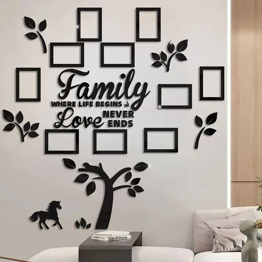 3D Acrylic Photo Wall Decor - DIY Customizable Photo Collage Kit for Home Wedding Party & Anniversary Wall Art Acrylic Frame