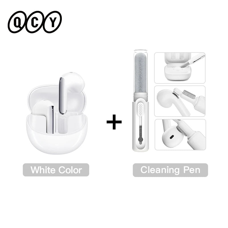 QCY HT10 AilyBuds Pro+ ANC Wireless Earphones Hi-Res Audio with LDAC 6 Mic AI HD Call Headset Bluetooth 5.3 Dual Connect Earbuds