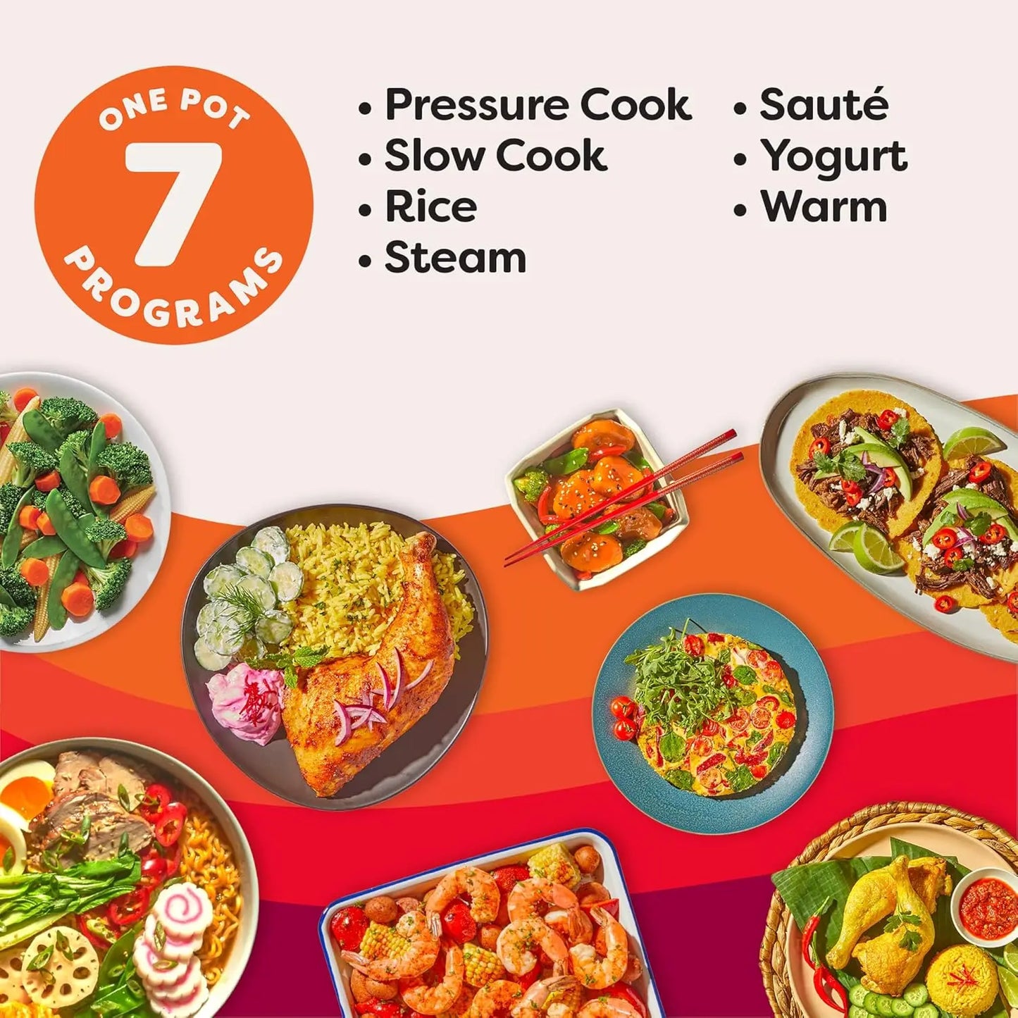 4QT RIO Mini 7-in-1 Multi-Cooker, Pressure Cooker, Slow cook, Sauté, Steam, Rice Maker, Yogurt, & Warmer, Rosewater, 4 Quarts