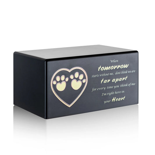 Pet Cremation Urns,Dog Urn for Ashes, Pet urns Ash Box for Dogs, Wood Keepsake Memorial Urns