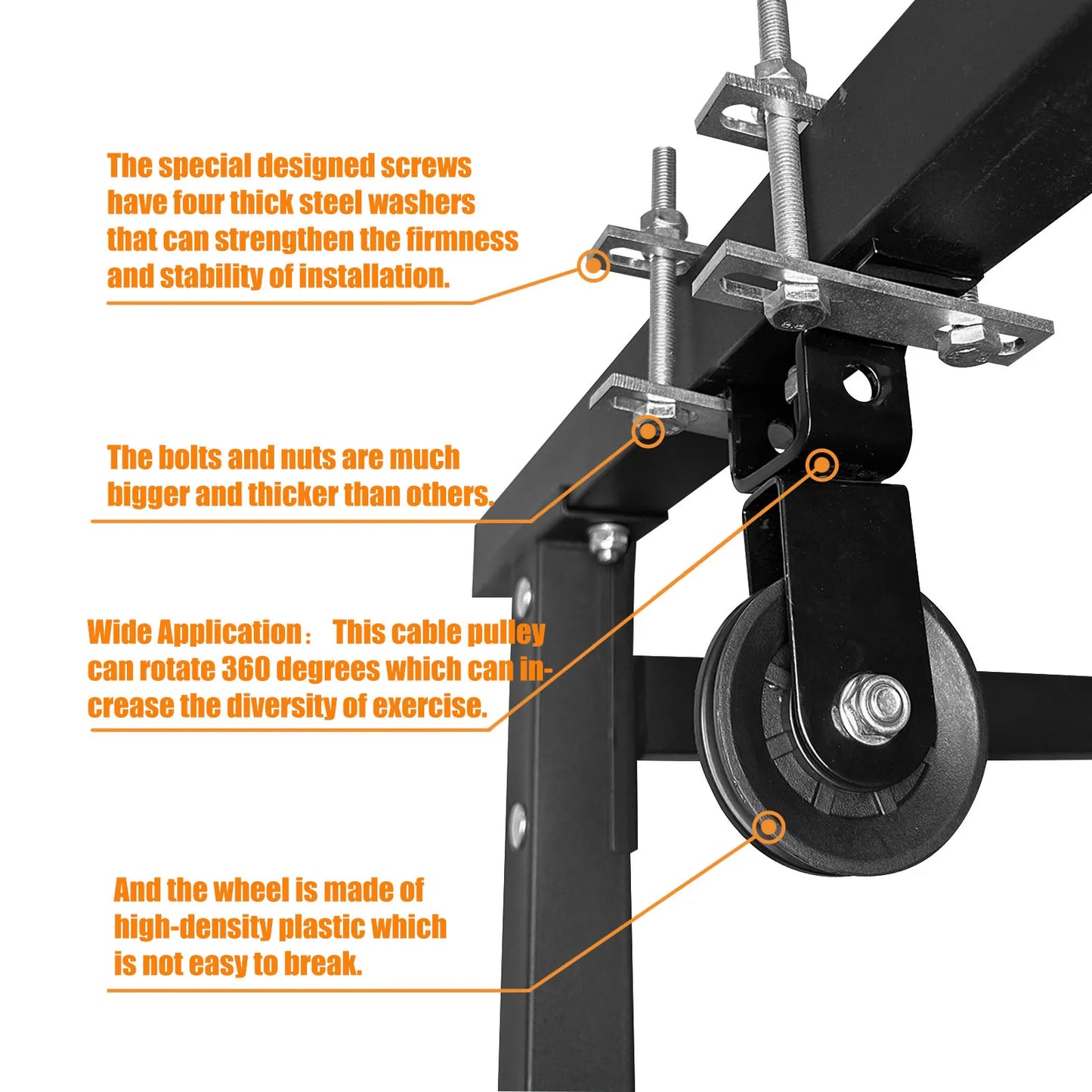 Upgraded Cable Pulley System, LAT Pull Down Machine for Home Gym Equipment,System for Strength Training Power Cages, Power Racks