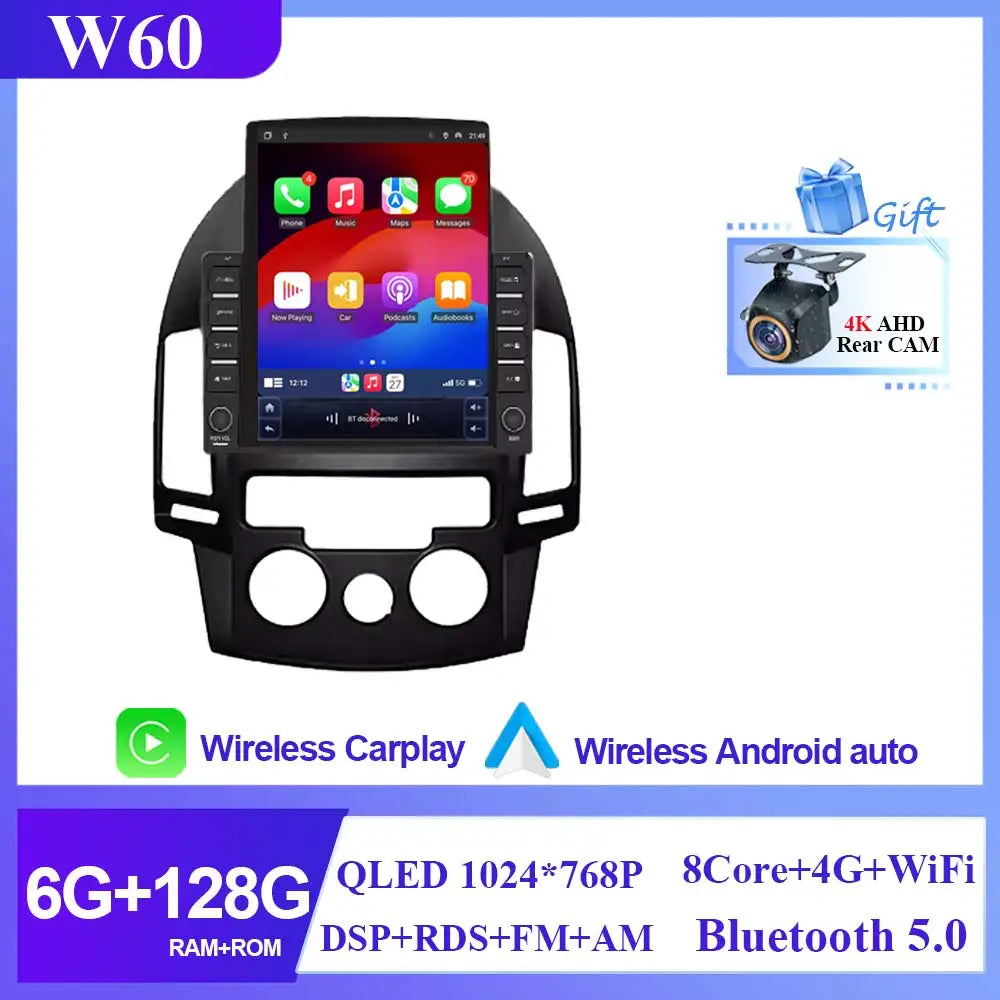 9.7 INCH Car Radio For Hyundai I30 2006 2007 2008 2009 2010 2011 Multimedia Android 14 4G WIFI No DVD Player 2 Din Carplay BT