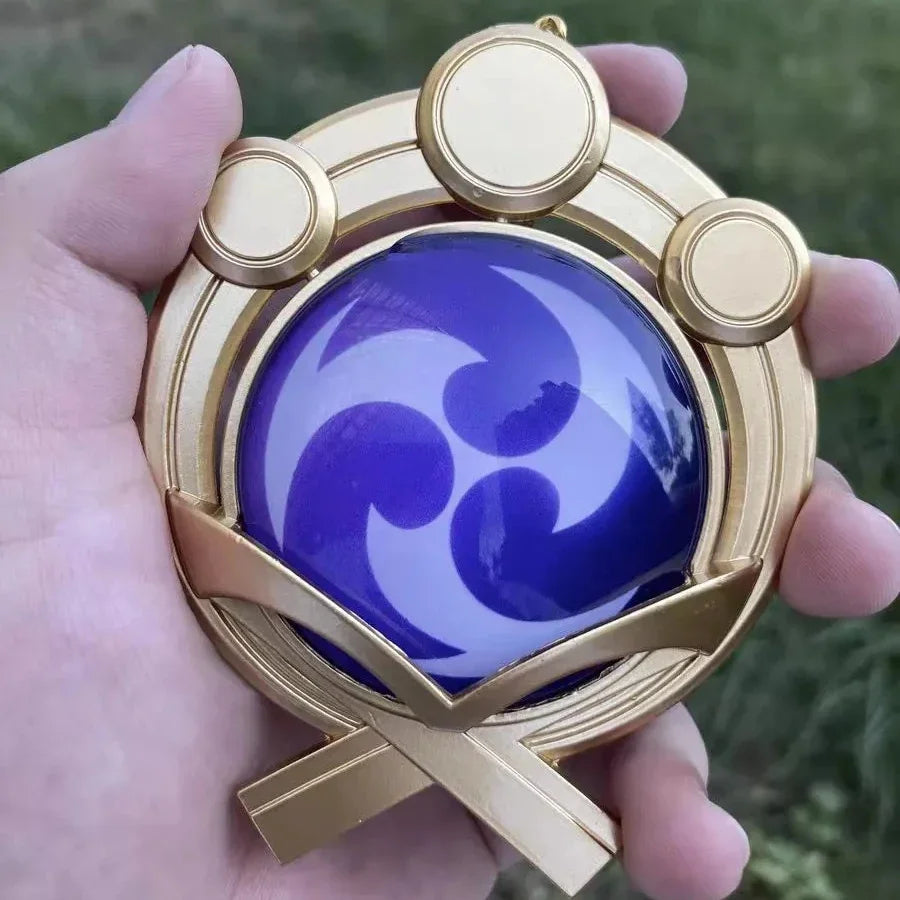 7-9cm Game Impact Vision Lnazuma Wendi Xiao Key Cosplay Chain Luminous 7 Element Weapons Eye Of Original God Toy KeyRing Pet urn