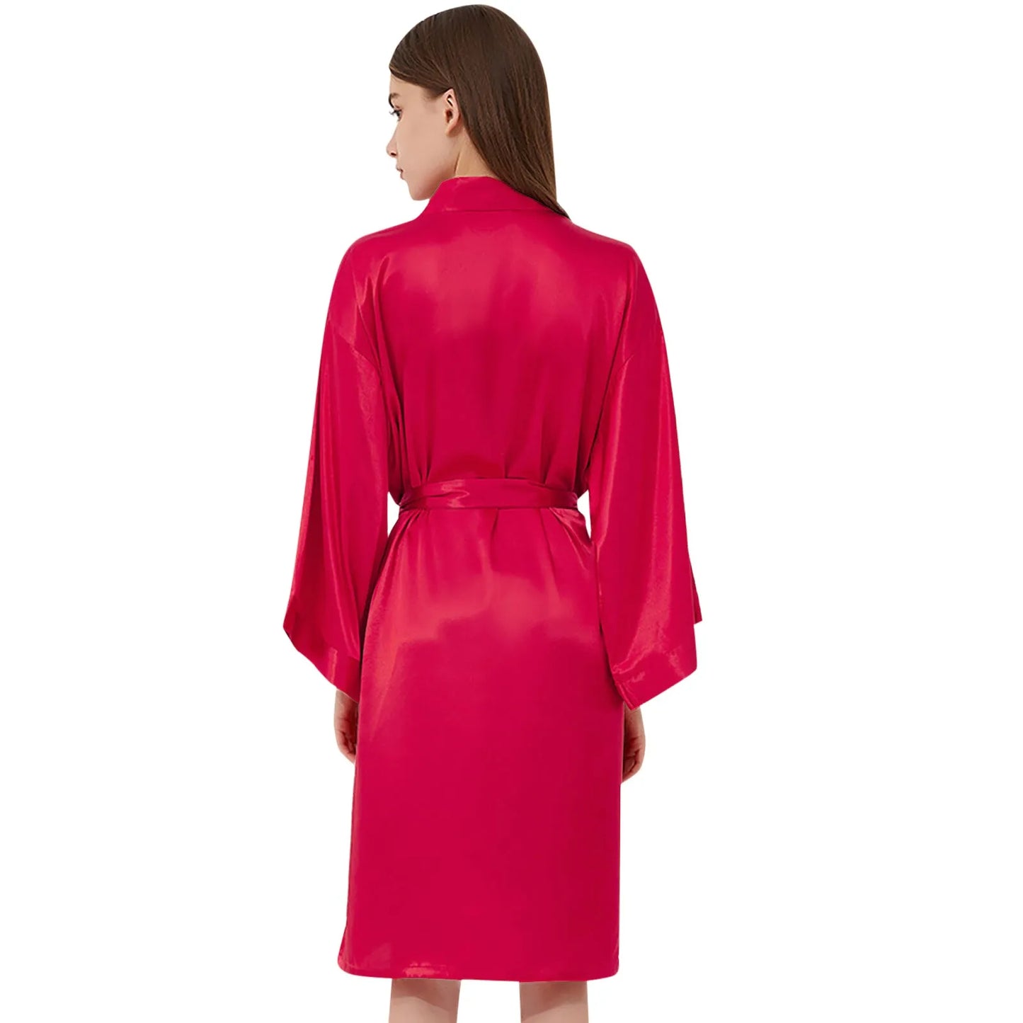 Women's Elegant Bridesmaid Bathrobe Wedding Party Team Bride Robe Letters Kimono Soft Satin Pyjamas Robe For Women пижама