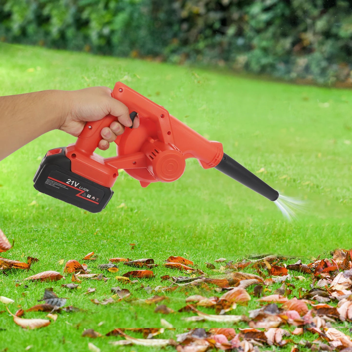 Cordless 800W Electric Leaf Blower With Rechargeable Battery