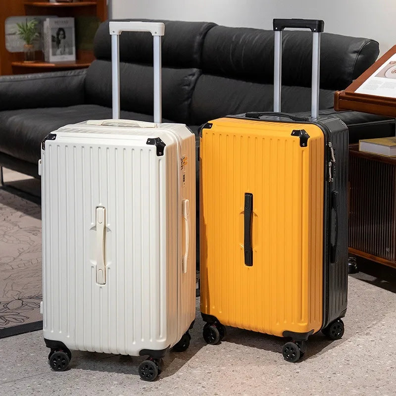 Five-wheel suitcase 28-inch large-capacity with wrapping corners, multi-functional, strong and durable suitcase 24-inch password