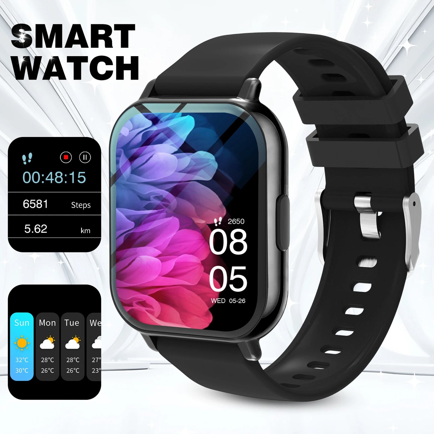 New Smart Watch 2025 Military Men Outdoor Sports Fitness Tracker Health Monitoring 1.81Inch Bluetooth Call Smartwatch