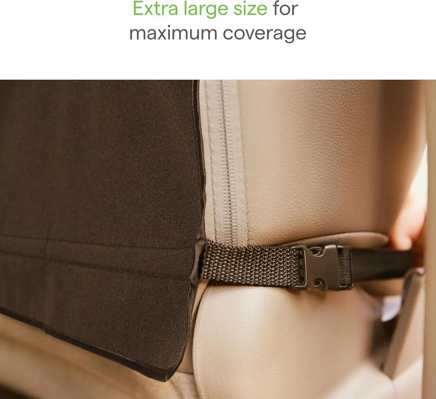 Deluxe Car Seat Protector for Kids, 2-Pack Black Kick Mats Back Seat Cover