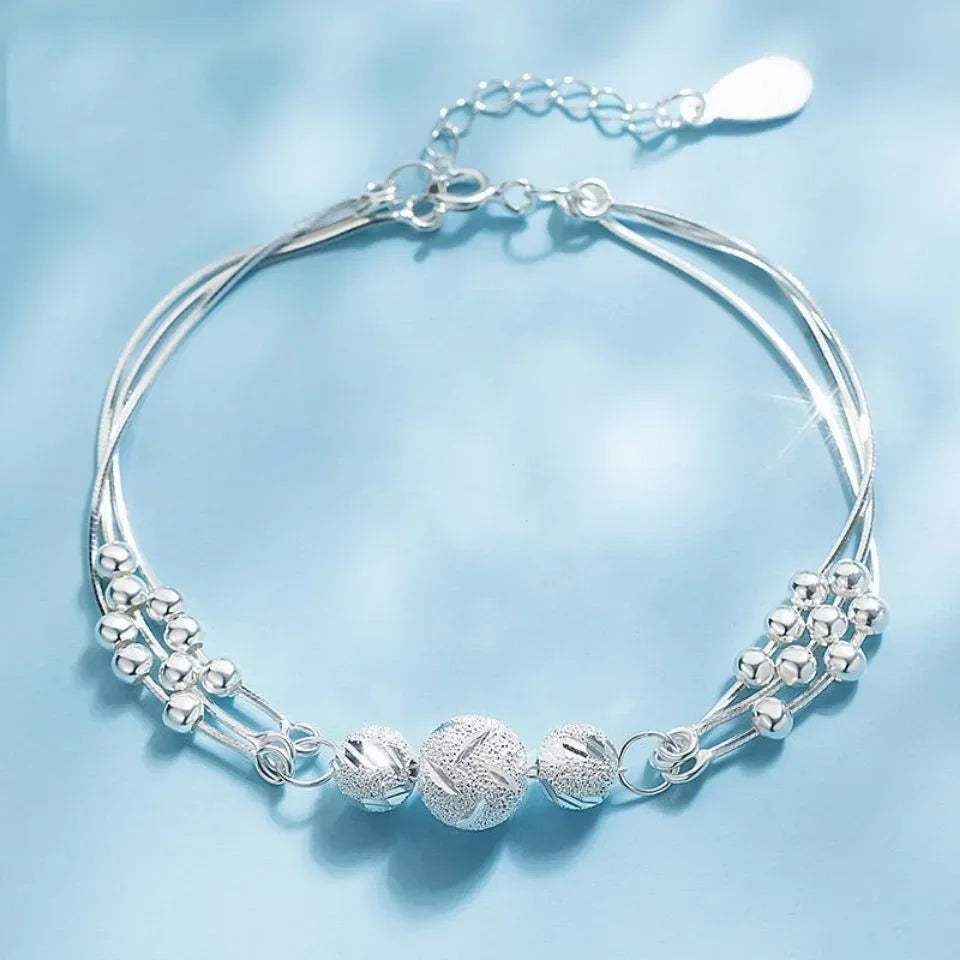925 Sterling Silver Beautiful Stars Bracelets For Women Korean Fashion Designer Adjustable Bead Bracelet Luxury Original Jewelry