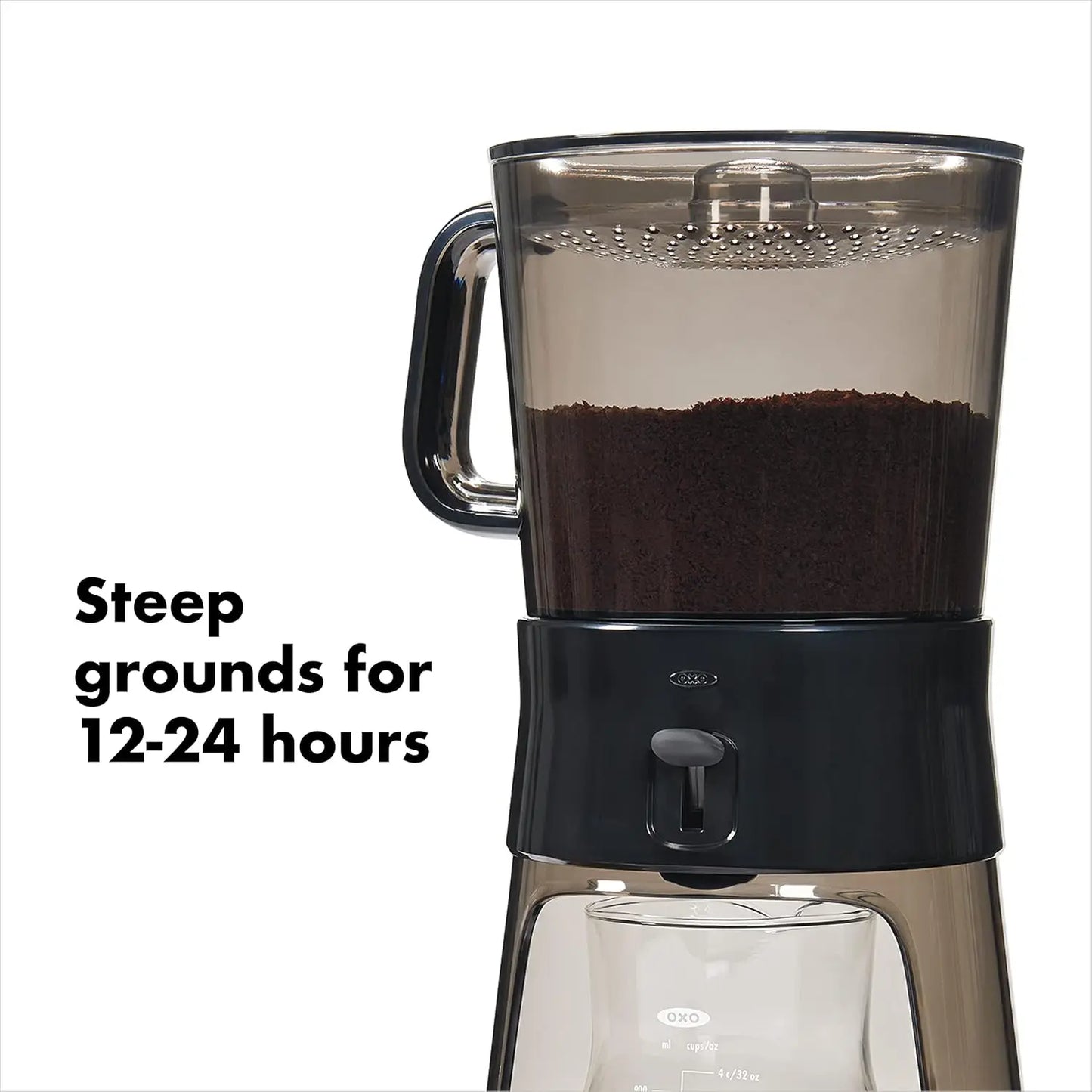 32 oz Stainless Steel Cold Brew Coffee Maker with Built-in Filter and Easy-Pour Spout for Fresh, Bitter-Free Brew
