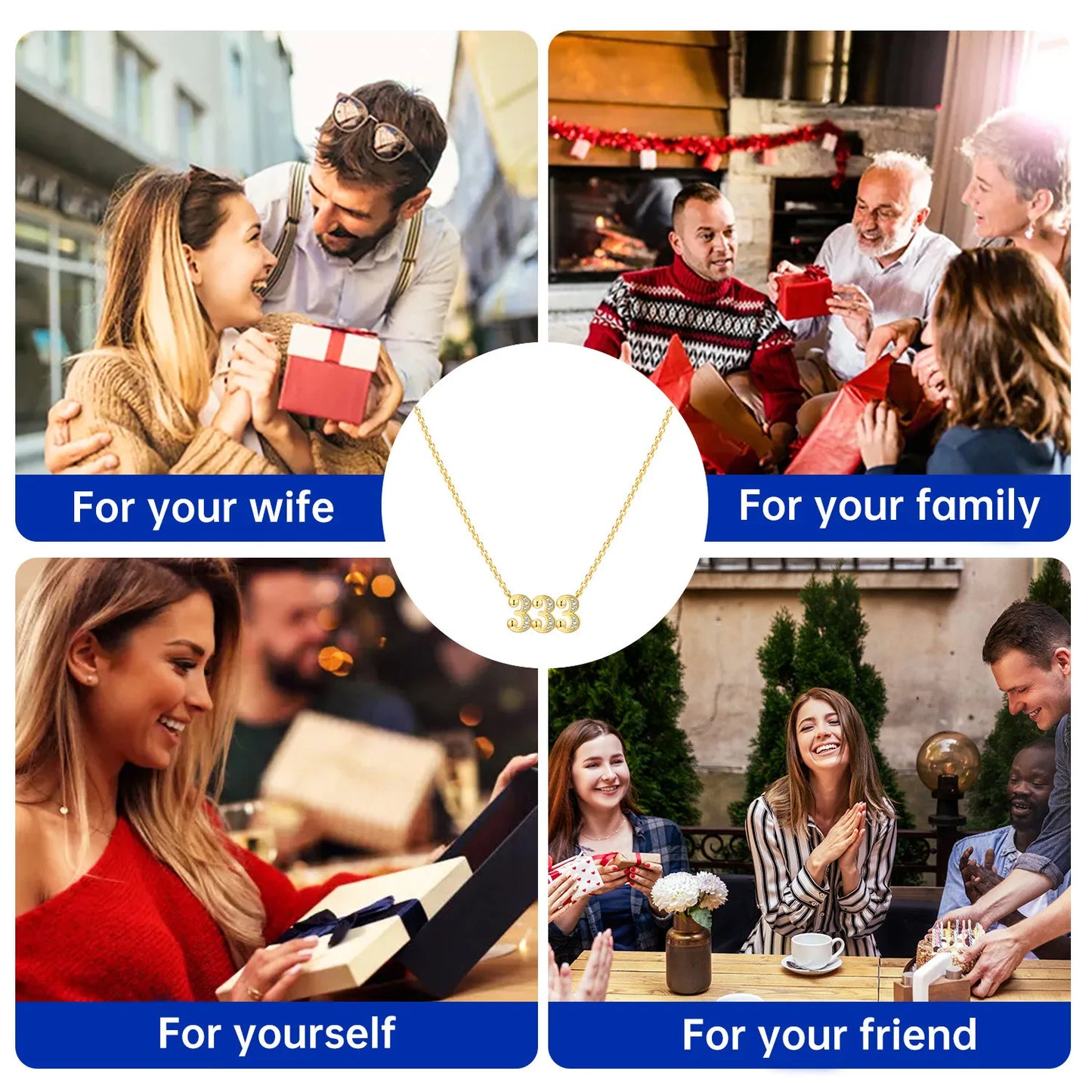 Original 18K Gold 222 333 444 777 Lucky Number Pendant Necklace for Women Birthday 925 Sterling Silver Jewelry Gifts Angel 2026