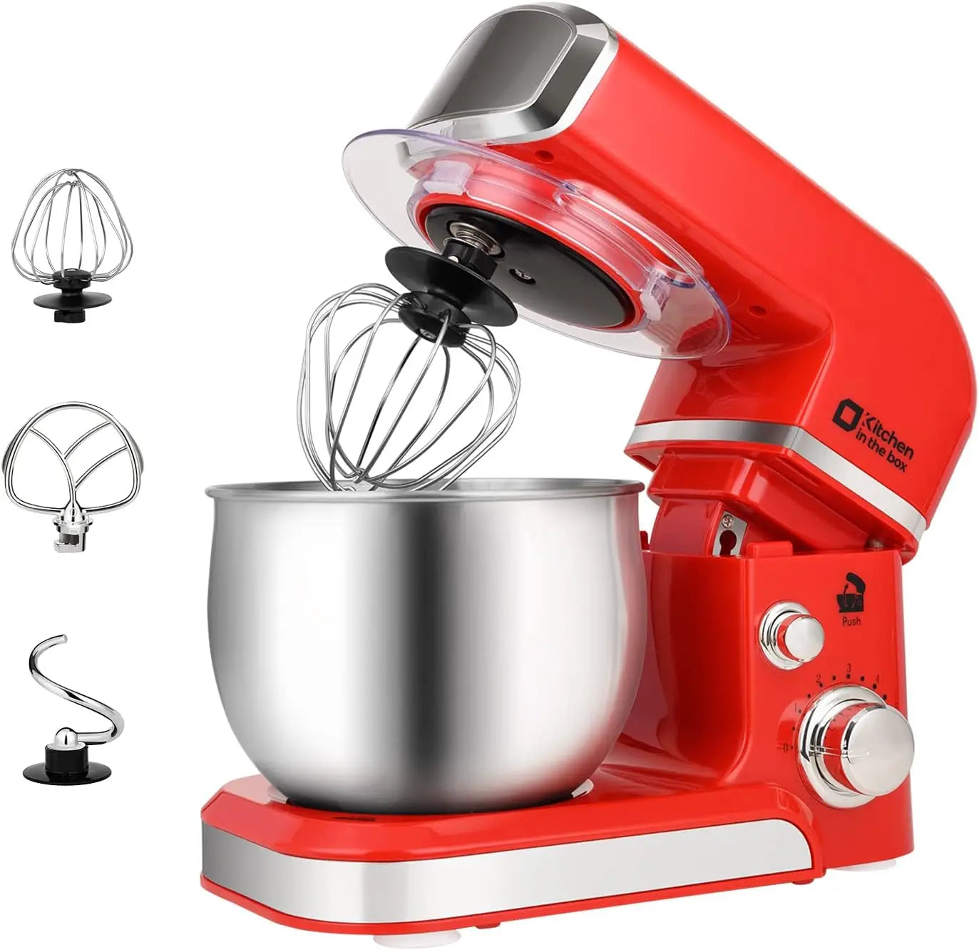 Stand Mixer, 3.2Qt Small Electric Food Mixer,6 Speeds Portable Lightweight Kitchen Mixer for Daily Use with Egg Whisk,Dough