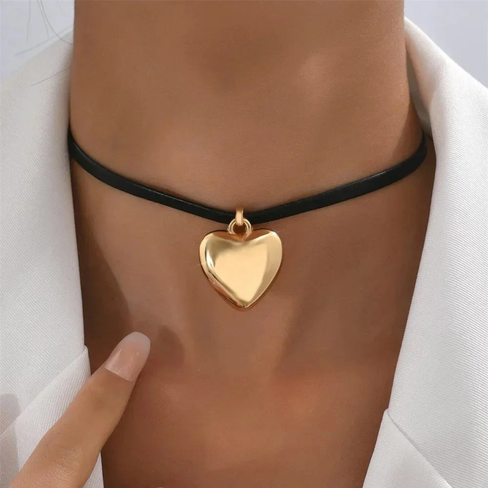 Vintage Silver-plate Geometric Exaggerated CCB Chain Necklace For Women Female Fashion Boho Artificial Pearl Y2K Jewelry Gift