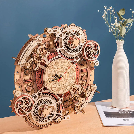 Robotime 3D Wooden Steampunk Clock Kit DIY Puzzle