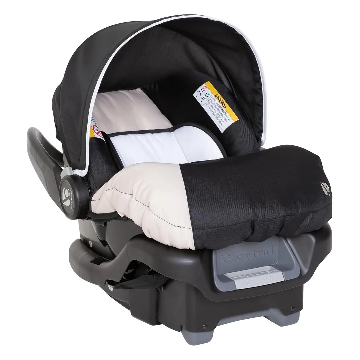 Newborn Baby Infant Car Seat Carrier Travel System with Harness and Extra Cozy Cover for Babies Up to 35 Pounds, Modern Khaki