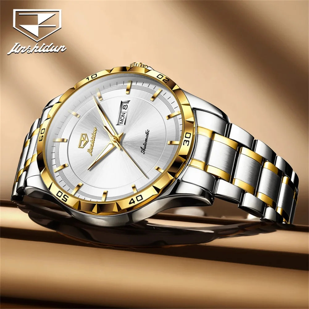 JSDUN 8964 Luxury Brand Men Watch Auto Date Deep Waterproof Stainless steel High Quality Automatic Mechanical Watch for Men