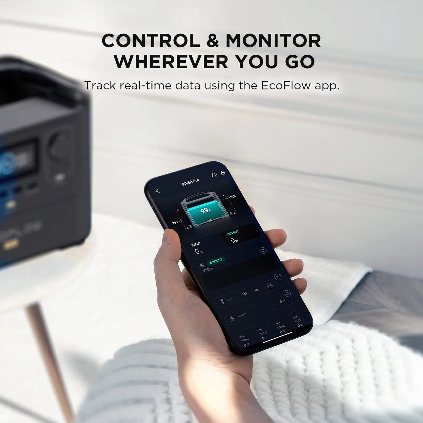 ECOFLOW RIVER Pro Portable Power Station 720Wh, Power Multiple Devices, Recharge 0-80% Within 1 Hour, for Camping, RV, Outdoors