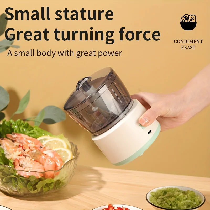 Multifunctional Food Processor - Cordless Electric Meat & Vegetable Grinder, Chopper, Meat Grinder, Dicer - Portable Mini Food M