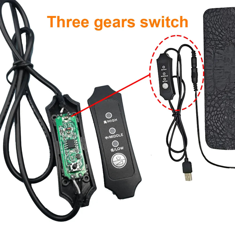 Pet Heating Pad Reptile Warm Heater USB Electric Blanket Warm 3 Gear Adjustable Temperature Controller Incubator Mat Heated Pad