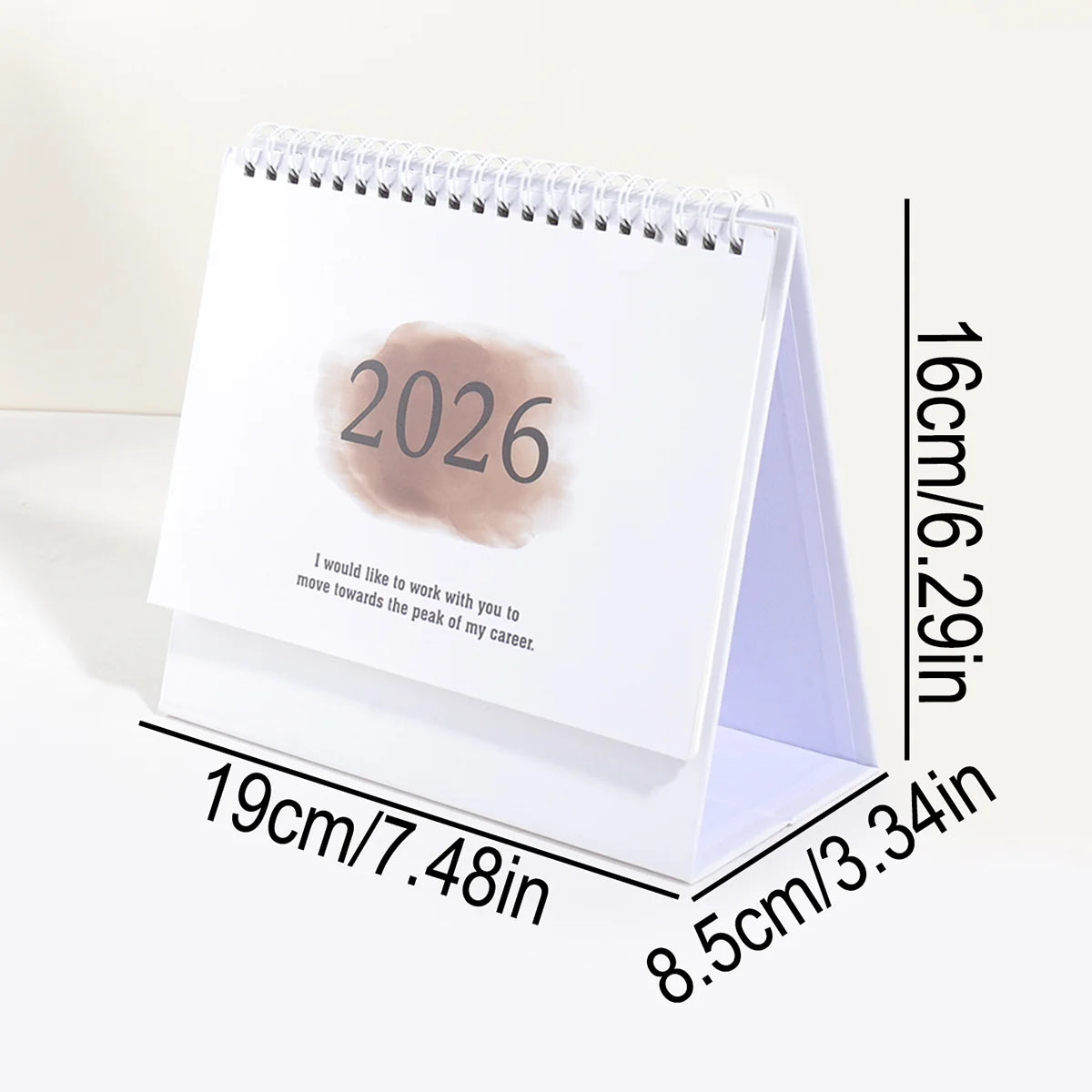 1 pc New 2026 Monthly Desktop Calendar, Portable Foldable, Back Memo, School Office Desktop & Holiday Decoration, Home Essential
