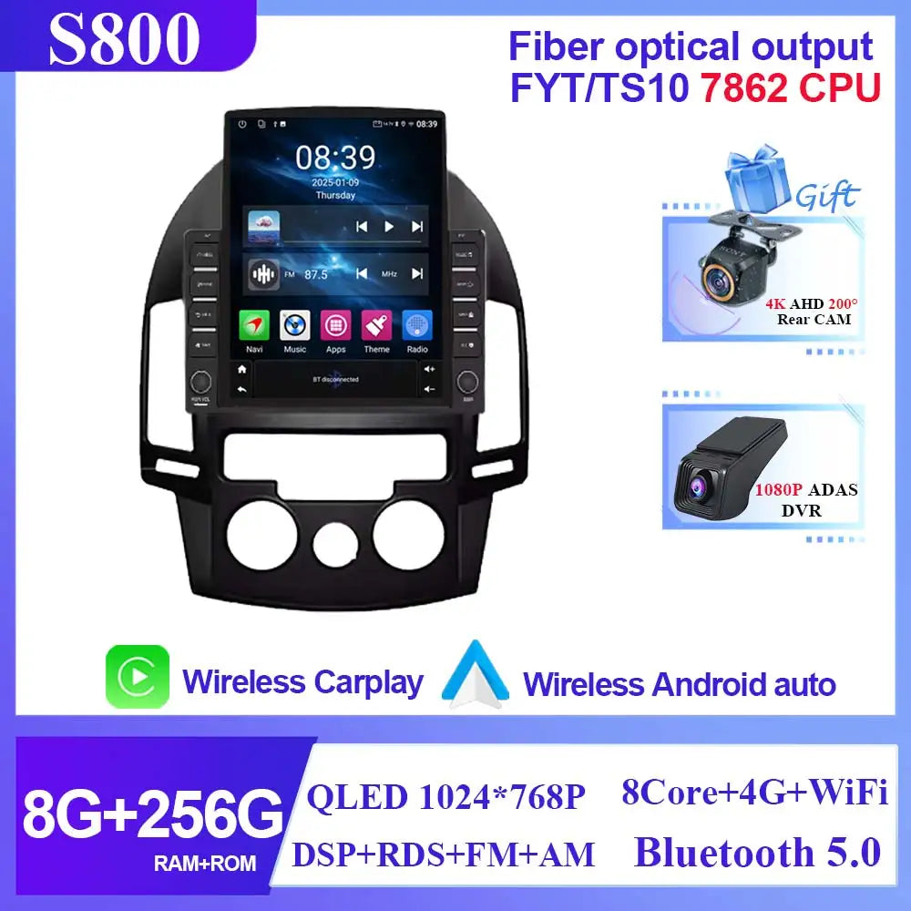 9.7 INCH Car Radio For Hyundai I30 2006 2007 2008 2009 2010 2011 Multimedia Android 14 4G WIFI No DVD Player 2 Din Carplay BT