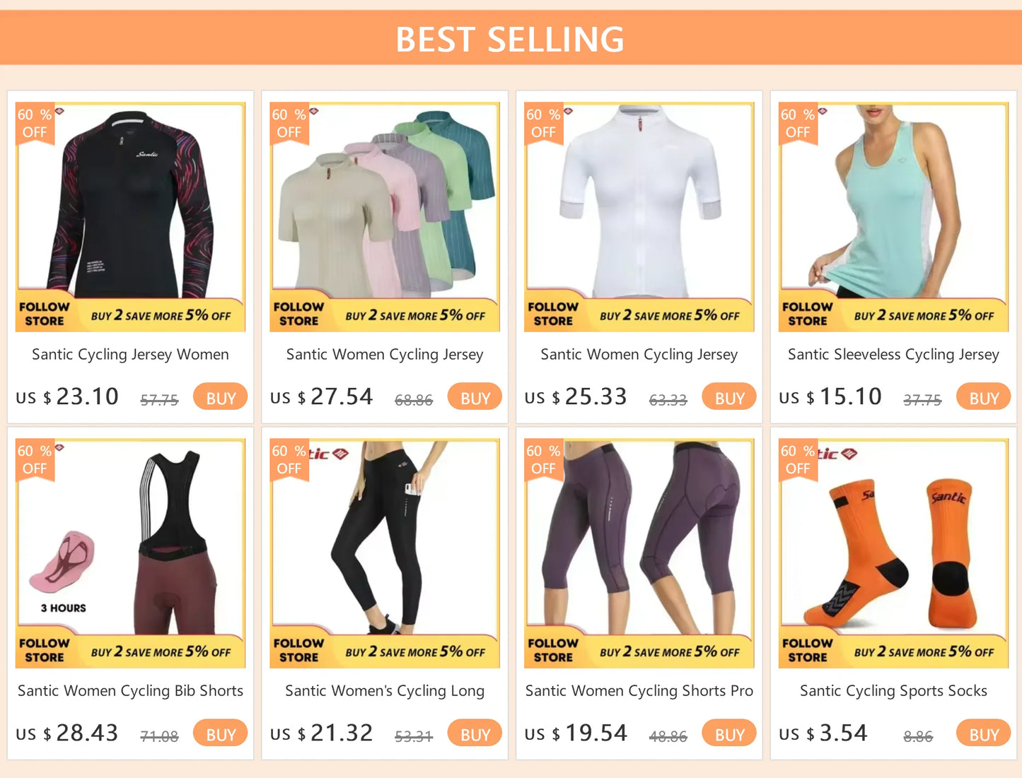 Santic Women's Cycling Long Pants with 3D Padded Breathable Mesh Reflective MTB Biking Tights Bicycle Leggings Sports Trousers