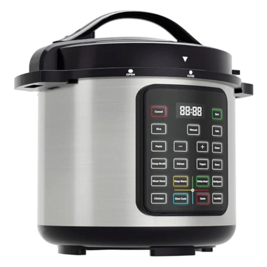 16-in-1 Electric Pressure Cooker 8 QT Stainless Steel Multi Cooker for Pressure Rice Steamer Yogurt Maker Slow Cook Black