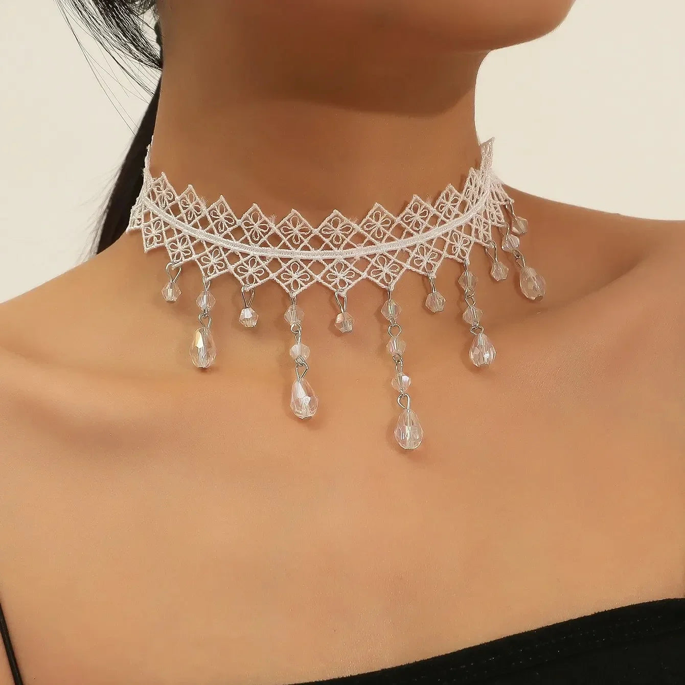 Neo-Gothic Punk Black Sexy Lace Chokers Necklace For Women Fashion Retro Clavicle Chain Halloween Collar Choker Steampunk Gifts