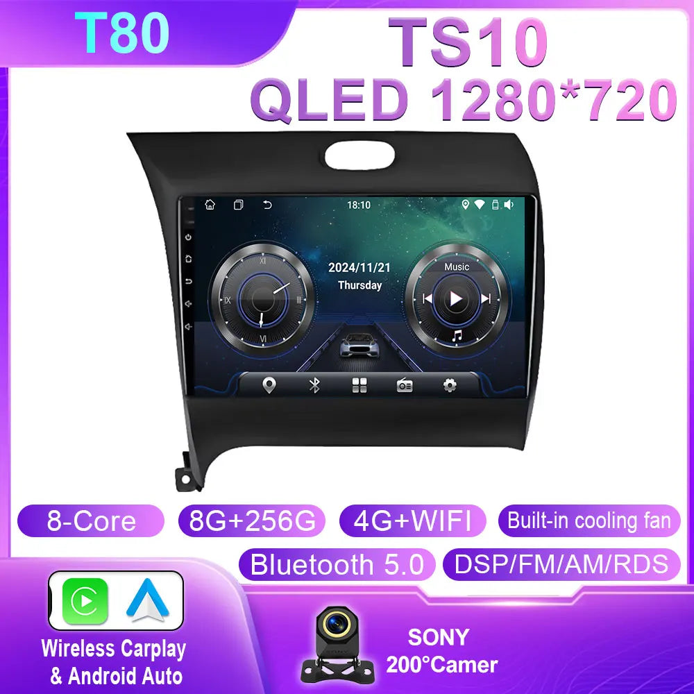 Android 14 For Kia Cerato 3 K3 Forte 2013 2014 2015 2016 2017 2018 Car Auto Radio Multimedia Player Navigation GPS NO 2din DVD