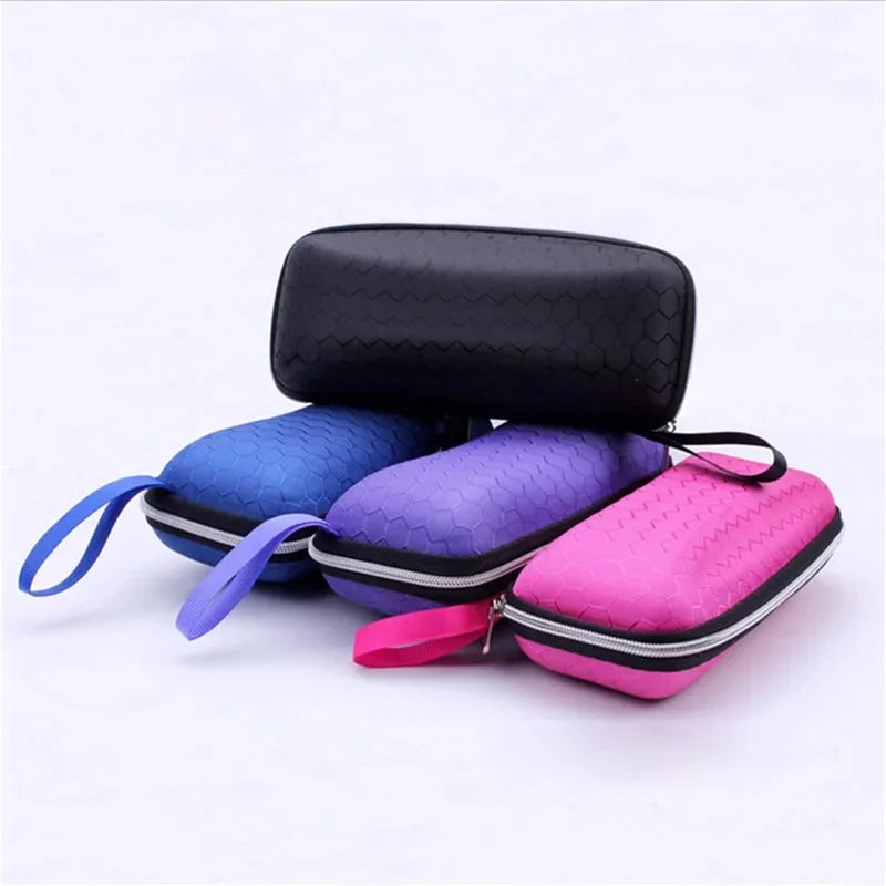 New Honeycomb Zipper Glasses Case portable Sunglasses Case Zipper Bag Hard Eye Glasses Case Glasses  box Urn Urn necklace
