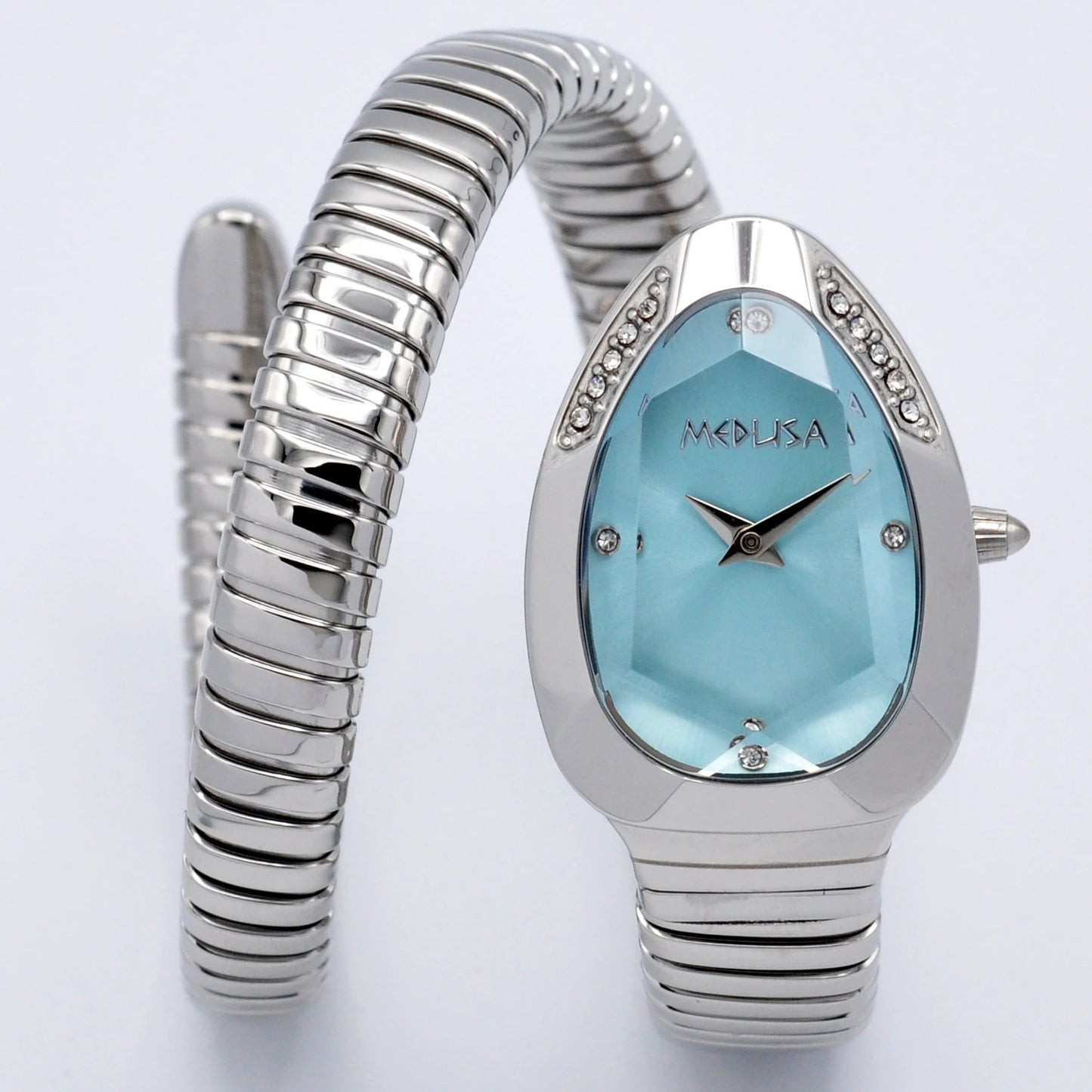 2026 High Quality Gold Diamond Set Snake Shaped Dress Watch Bangle Style Fashionable Unique Brand Same Style Women's Wristwatch