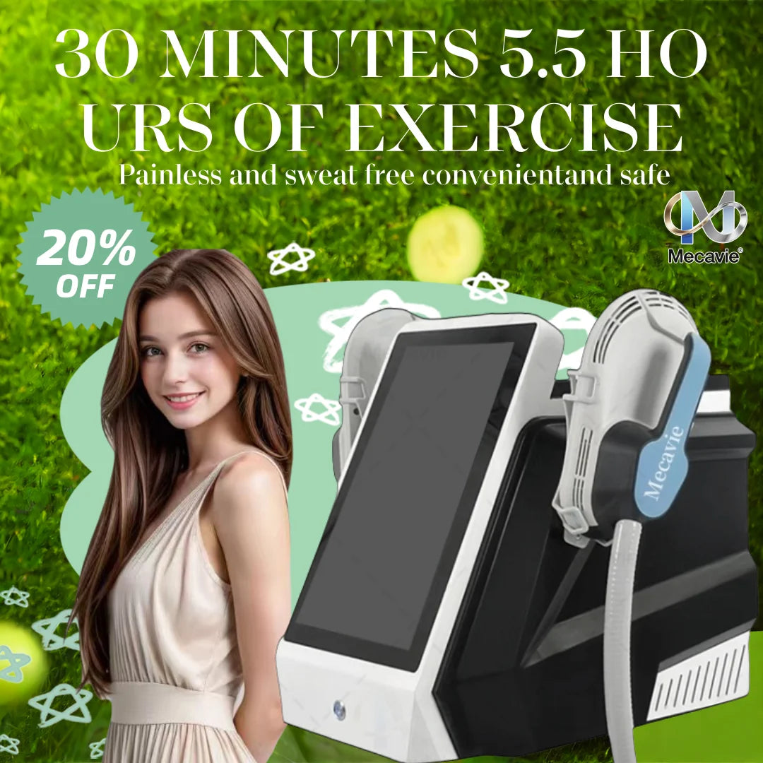 MECAVIE 2025 EMS RF Professional Body Shaper 15 Modes 6500W Muscle Stimulator ABS Fitness And Wellness EMS Machine