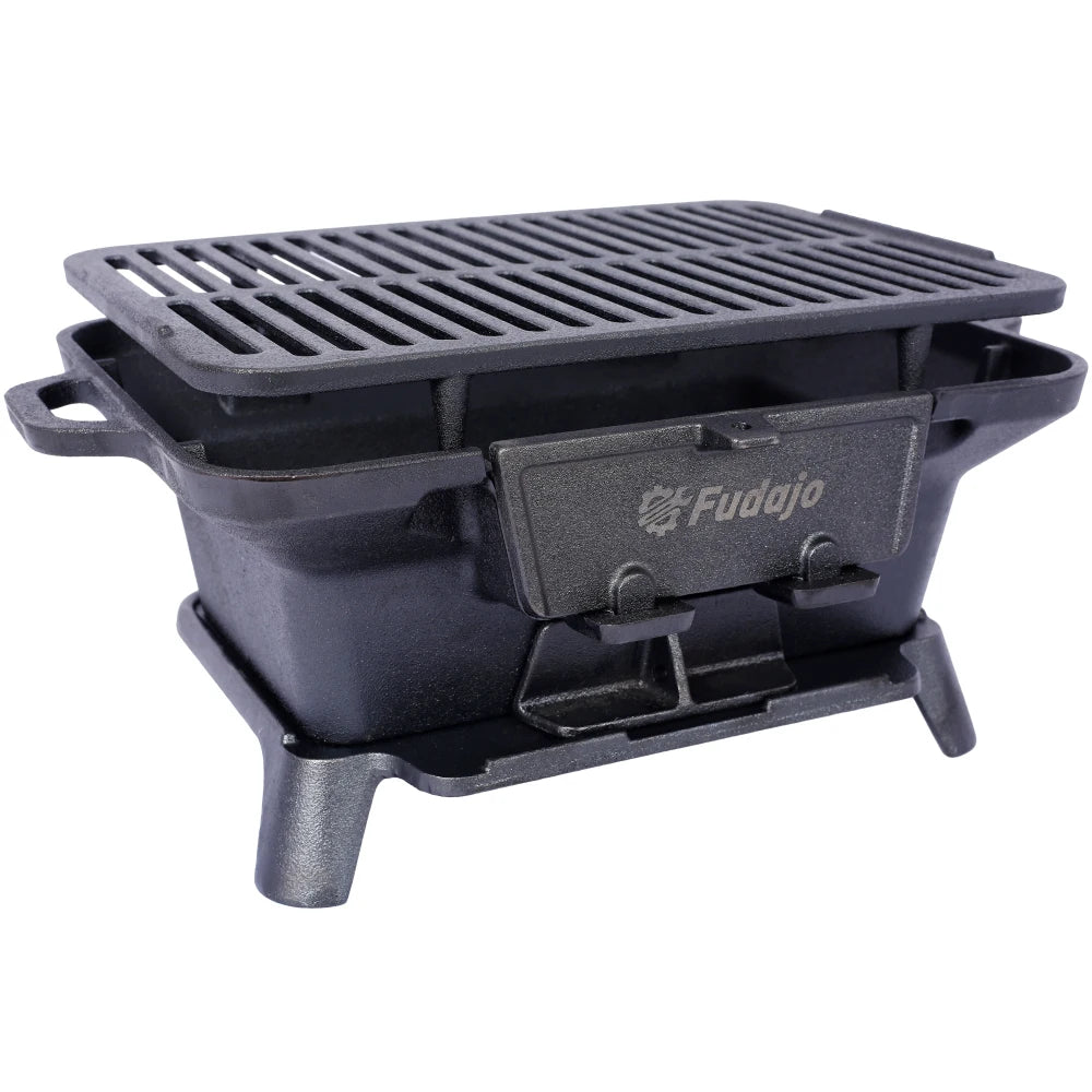 Hign-concerned Oval Cast Iron Grill Outdoor Portable Charcoal Tabletop