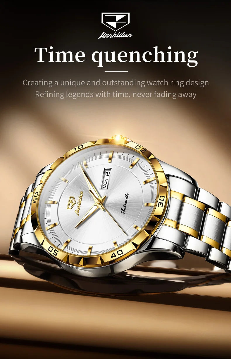 JSDUN 8964 Luxury Brand Men Watch Auto Date Deep Waterproof Stainless steel High Quality Automatic Mechanical Watch for Men