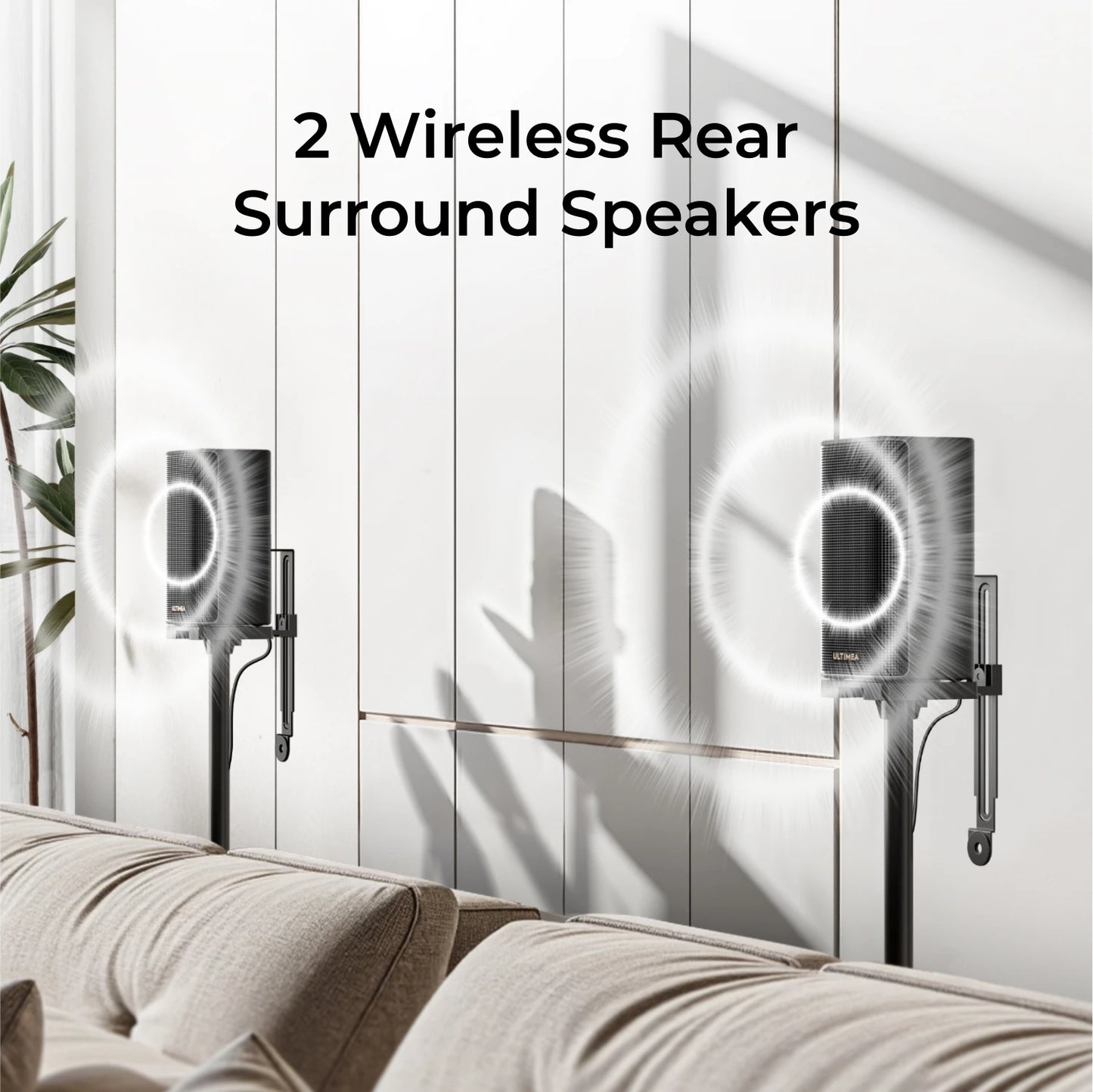 ULTIMEA Skywave X40 5.1.2ch Wireless Surround Sound System for Smart TV with Dolby Atmos, 530W Soundbar with Wireless Subwoofer