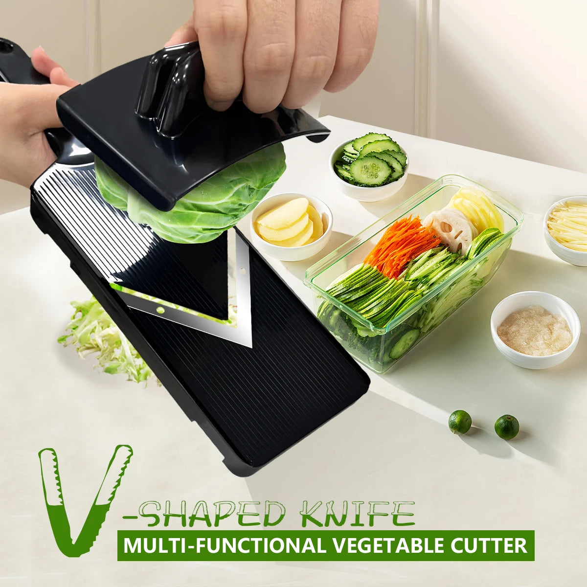 Multi-Functional Cabbage Shredder Manual Food Vegetable Slicer Grater Kitchen Cutting Tools