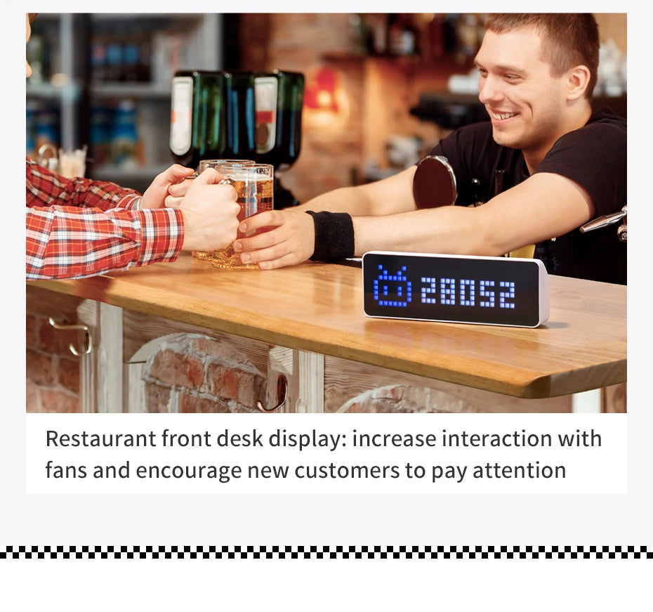 Ulanzi TC001 Smart Pixel Clock Weather Forecast Function Scientific Management of Time Full Color Pixel Display Clock