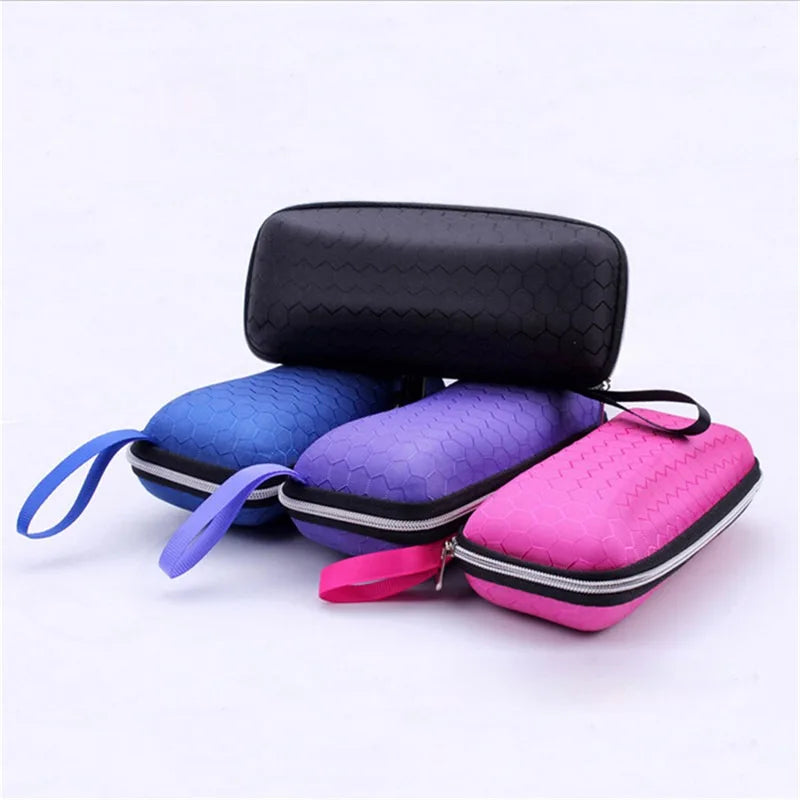 New Honeycomb Zipper Glasses Case portable Sunglasses Case Zipper Bag Hard Eye Glasses Case Glasses  box Urn Urn necklace