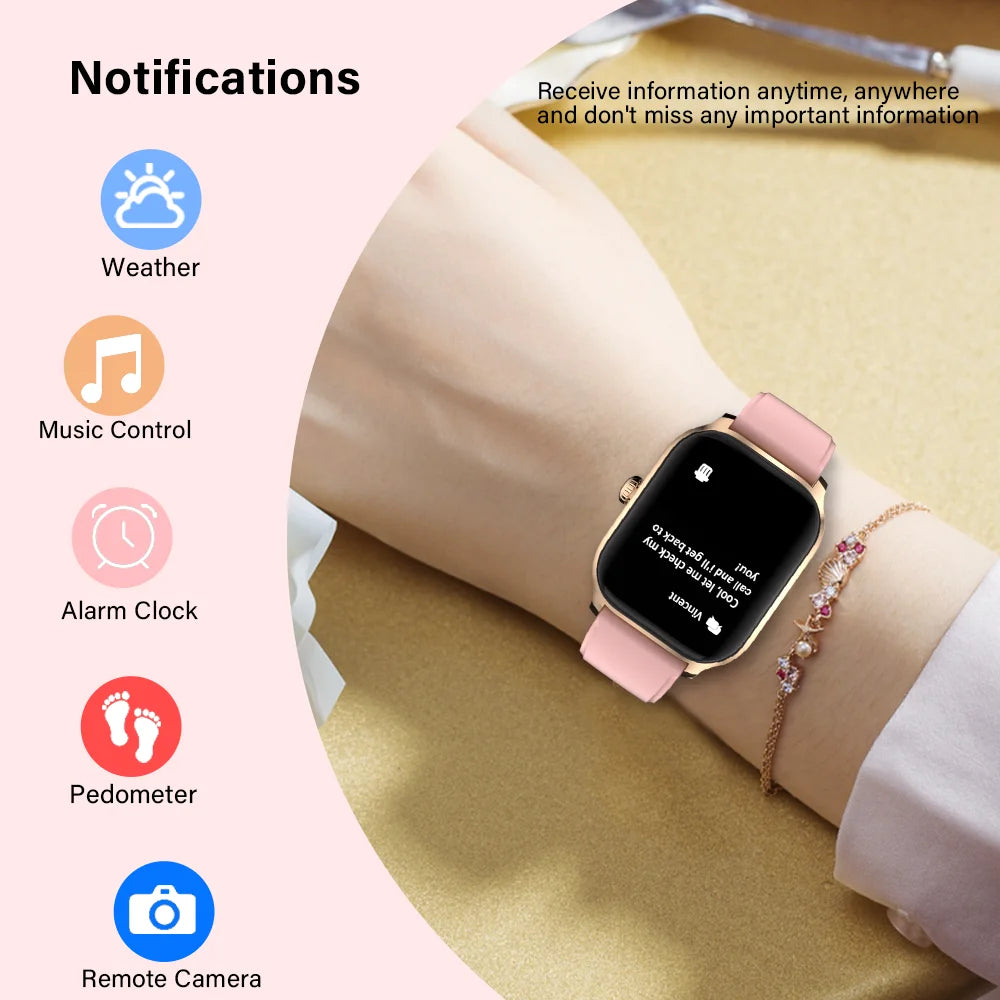 LAXASFIT2025 New Fashion Smart Watch 2.01 inch HD Women Sports Fitness Watch Health Monitoring Men Smart Watch Ladies Bracelet