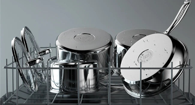 Kitchen Cookware Sets, 12-Piece Basic Stainless Steel Pots and Pans, Silver