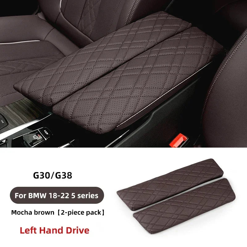 2PCS Car Central Armrest Box Console Cover Auto Styling Accessory For BMW Series5 G30 G38 F10 F11 F18 F15 F16 G05 G07 X5X6X7 LHD