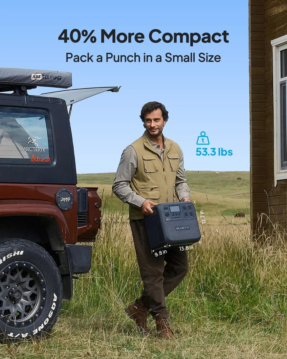 【US Plug】BLUETTI Portable Power Station Elite 200 V2, 2073.6Wh Battery 2600W AC Outlets, for Camping, Off-grid, Power Outage