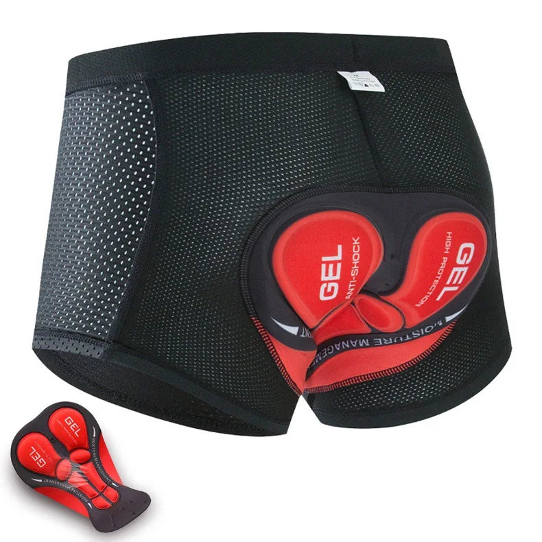 2025 Cycling Shorts Men/Women 5D Shockproof Gel Pad MTB/Road Bike Shorts, Breathable Mesh & Anti-Chafing Design Elastic Waist