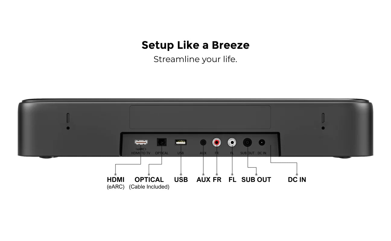 ULTIMEA 350W 7.1 Soundbar for TV with Dolby Atmos,Home Theater Technology Bluetooth Speakers with Subwoofer&4 Surround Speakers