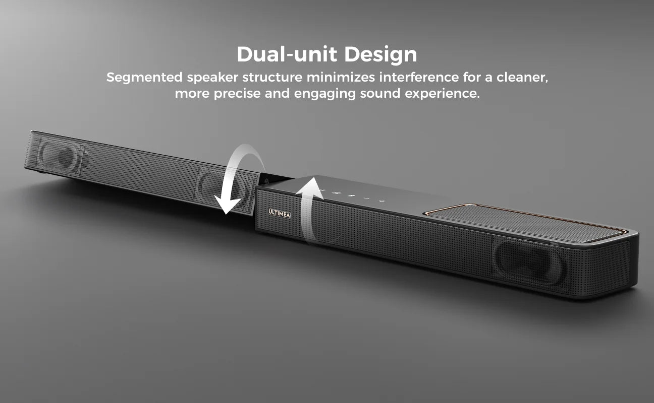 ULTIMEA 460W 5.1.2ch Sound Bar with Dolby Atmos, Surround Sound Home Theater System for TV with 2 Surround Speakers, APP Control