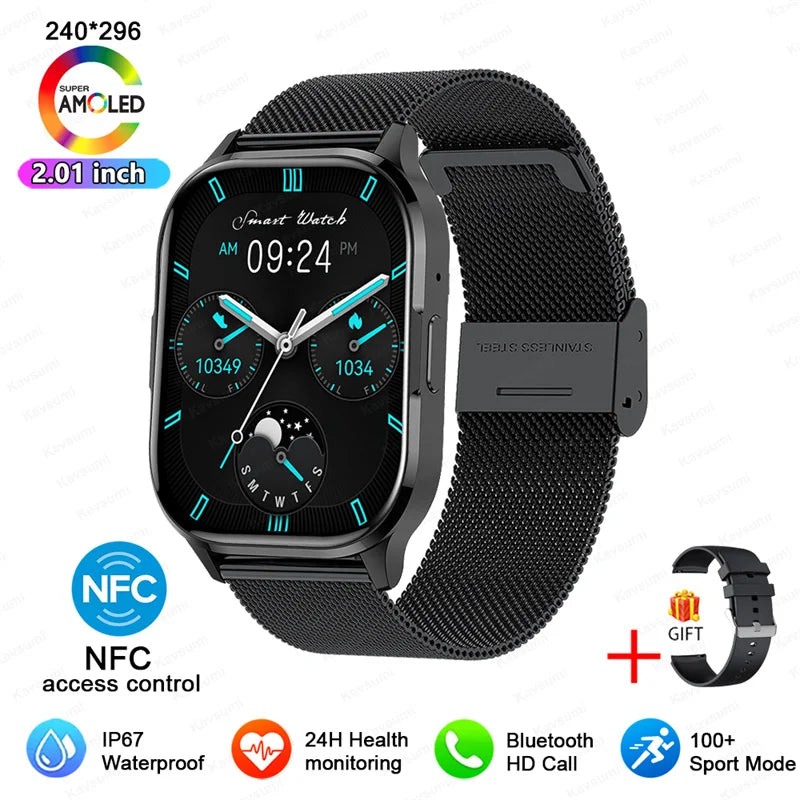 Ultra Thin Smart Watch Man Women Screen Always Display Time Sports Bracelet Bluetooth Call Fashion Smartwatch Health Custom dial