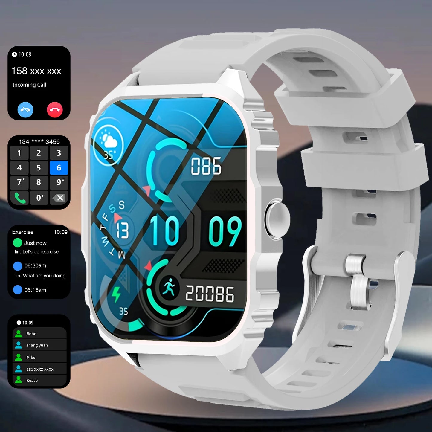 Smart Watch Men Women Wristwatches Smart Watch Message Fitness Monitor Bracelet Birthday Gift Electronic Clock for Android IOS